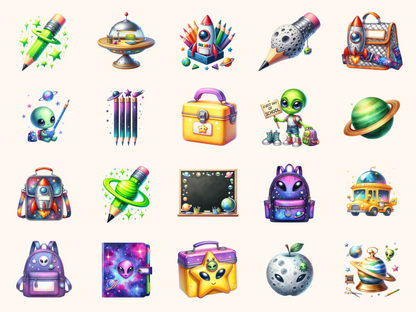 Alien School Clipart