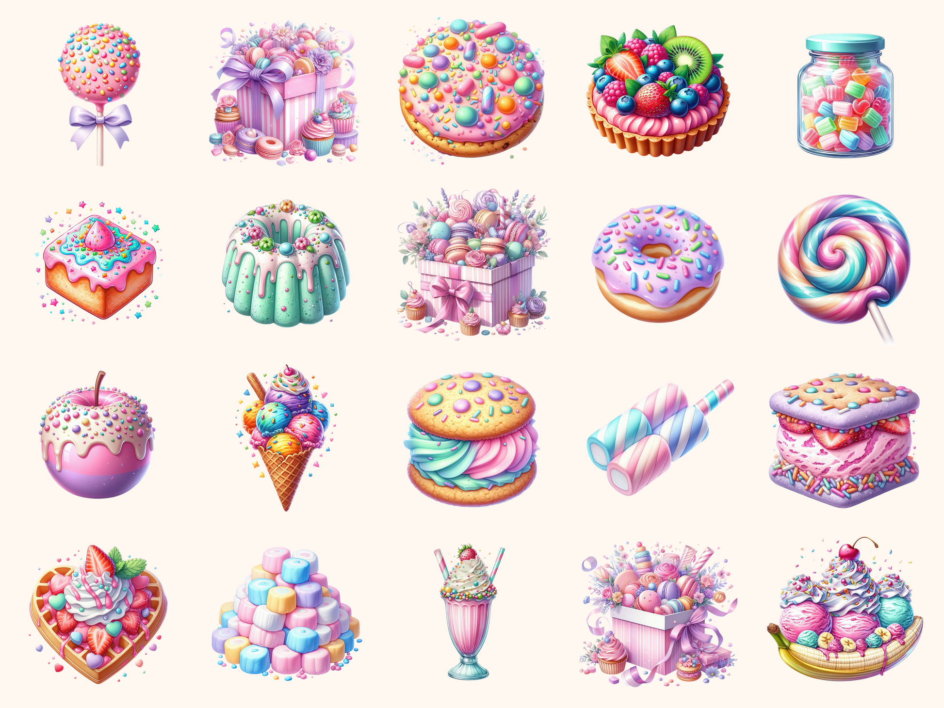 Colorful Sweets Clipart