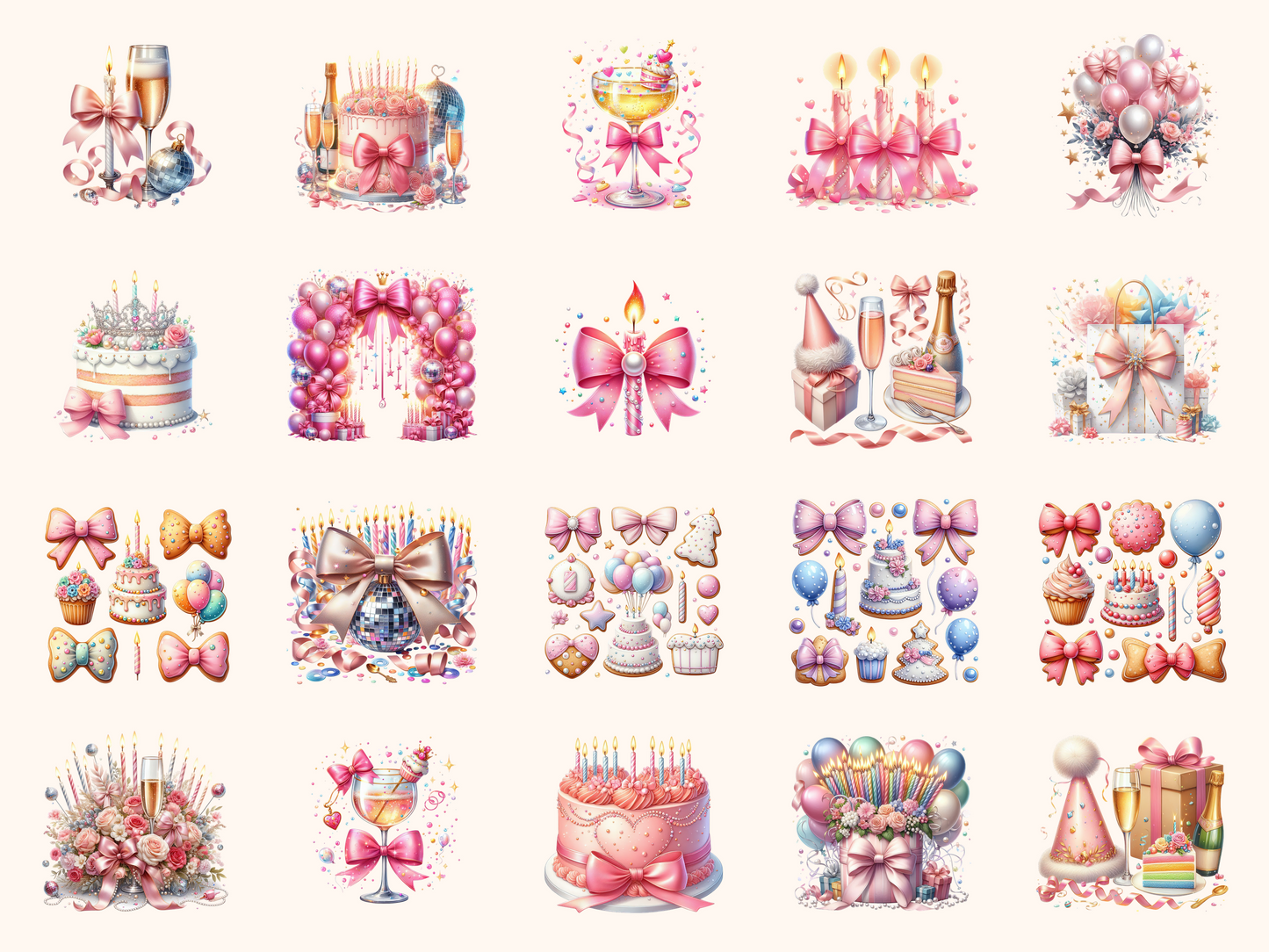 Birthday Girl Bow Clipart