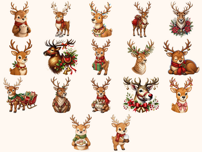 Santa's Reindeer Clipart