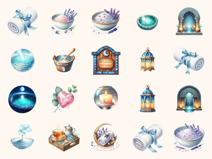 Mystical Spa Retreat Clipart