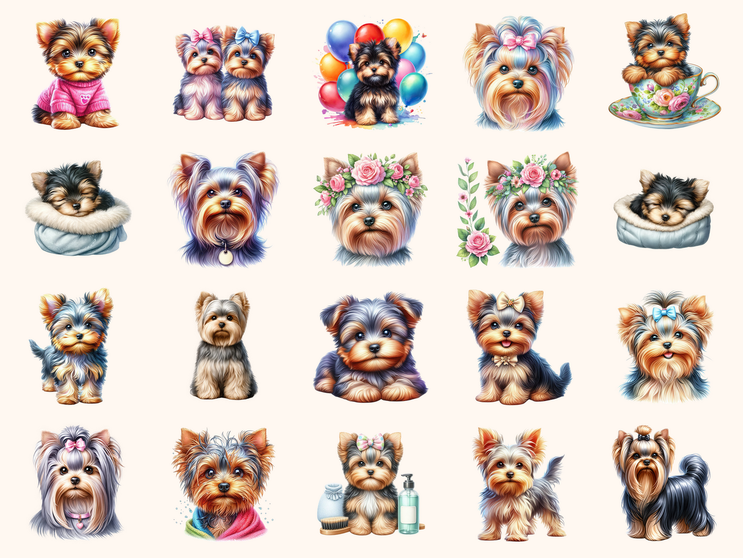 Yorkshire Terriers Clipart