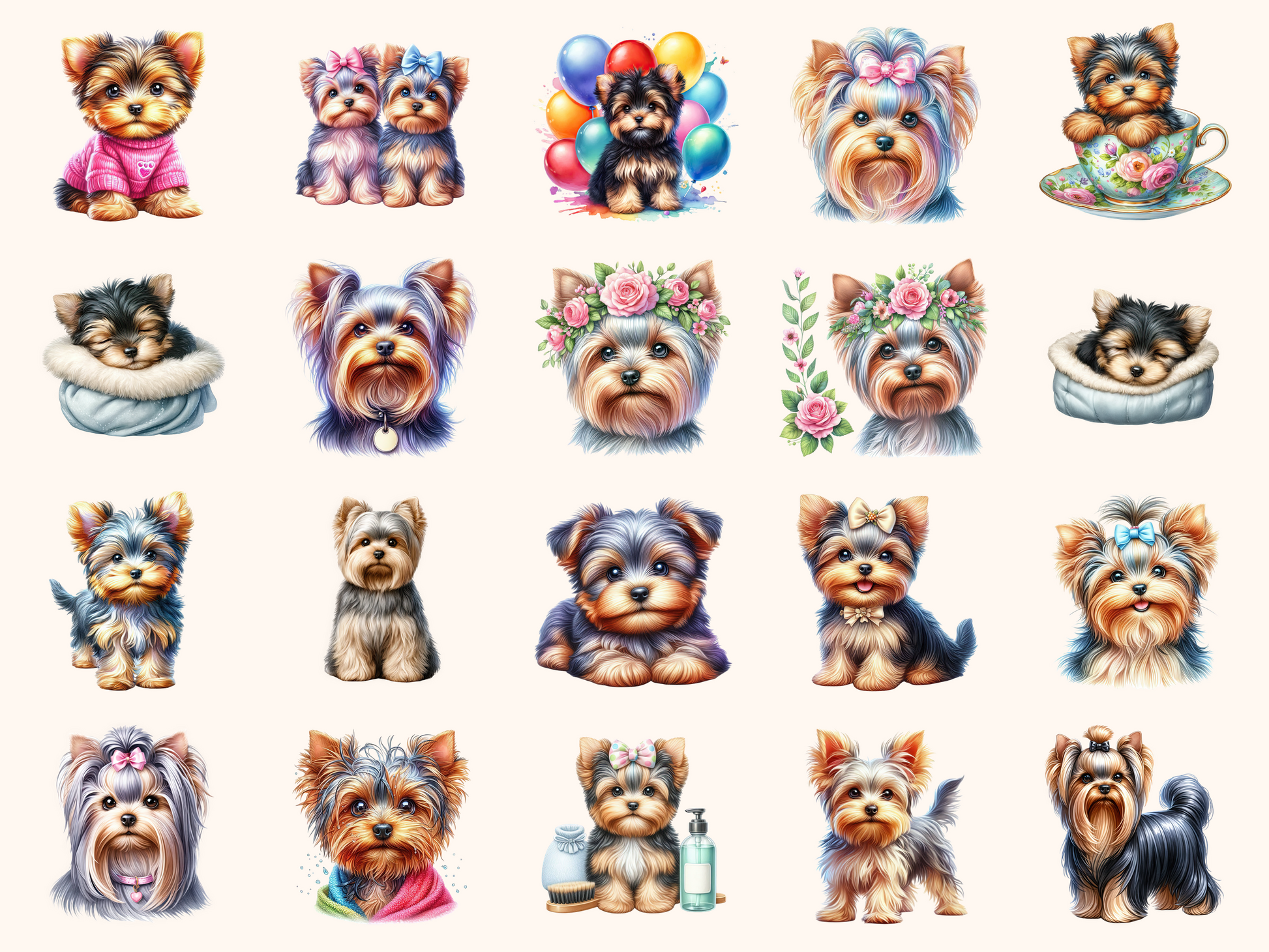 Yorkshire Terriers Clipart