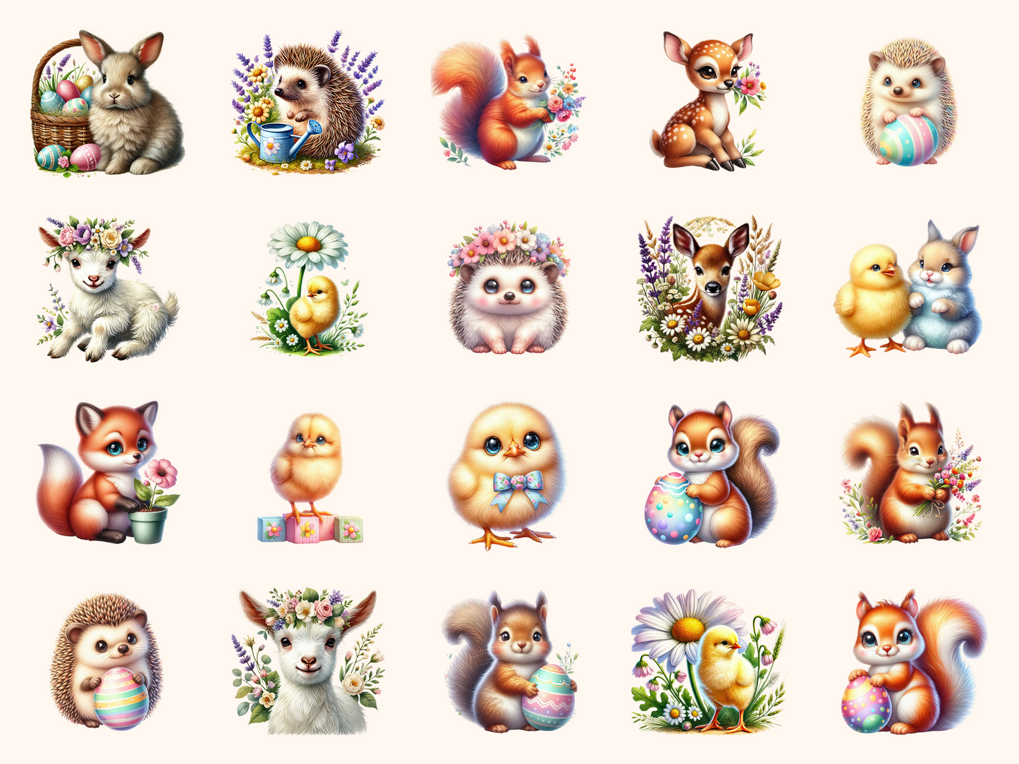 Spring Baby Animals Clipart