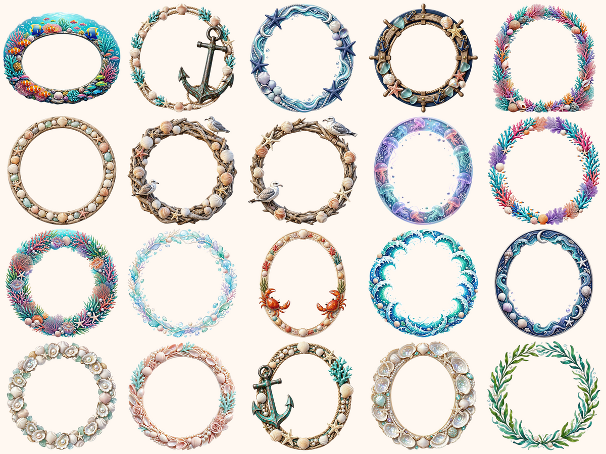 Ocean Frames Clipart