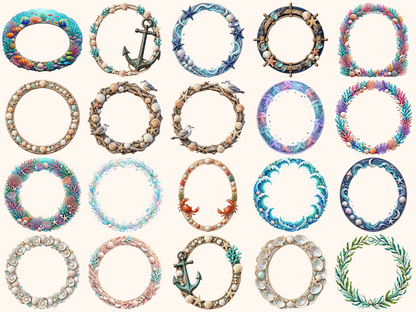 Ocean Frames Clipart