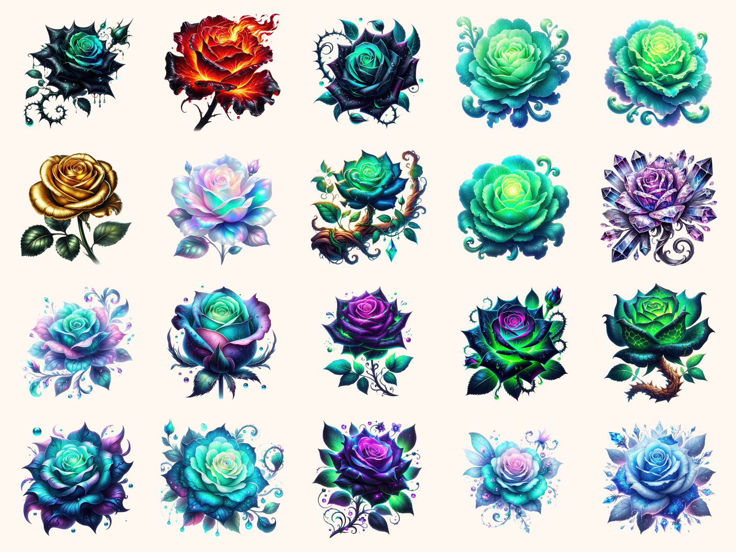 Fantasy Roses Clipart