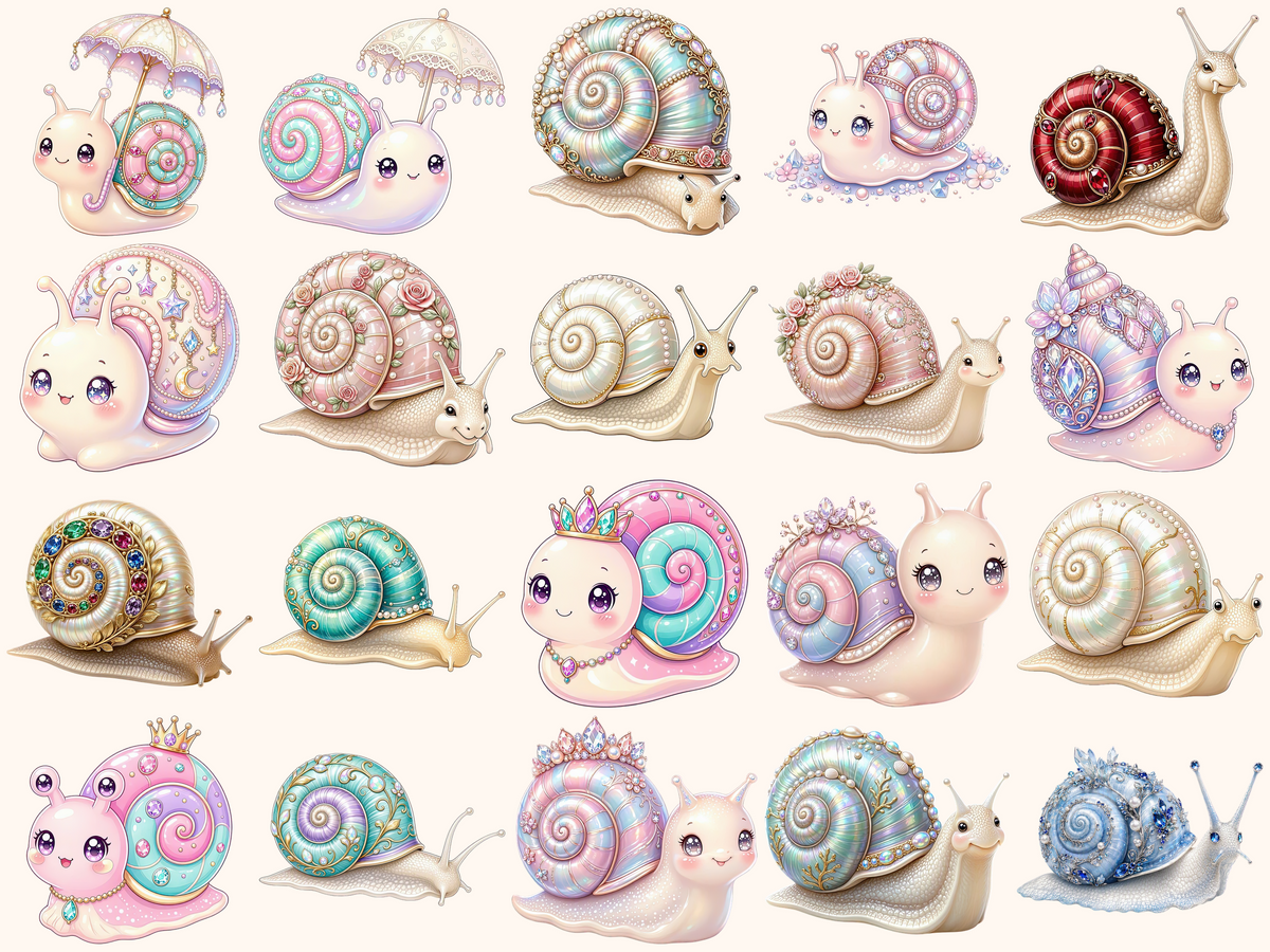 Jewelry Snails Clipart