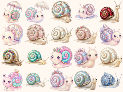 Jewelry Snails Clipart