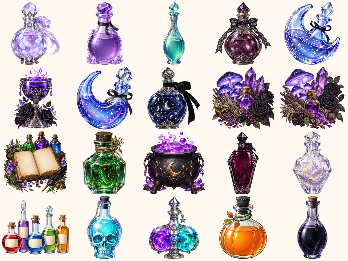 Witch Potions Clipart