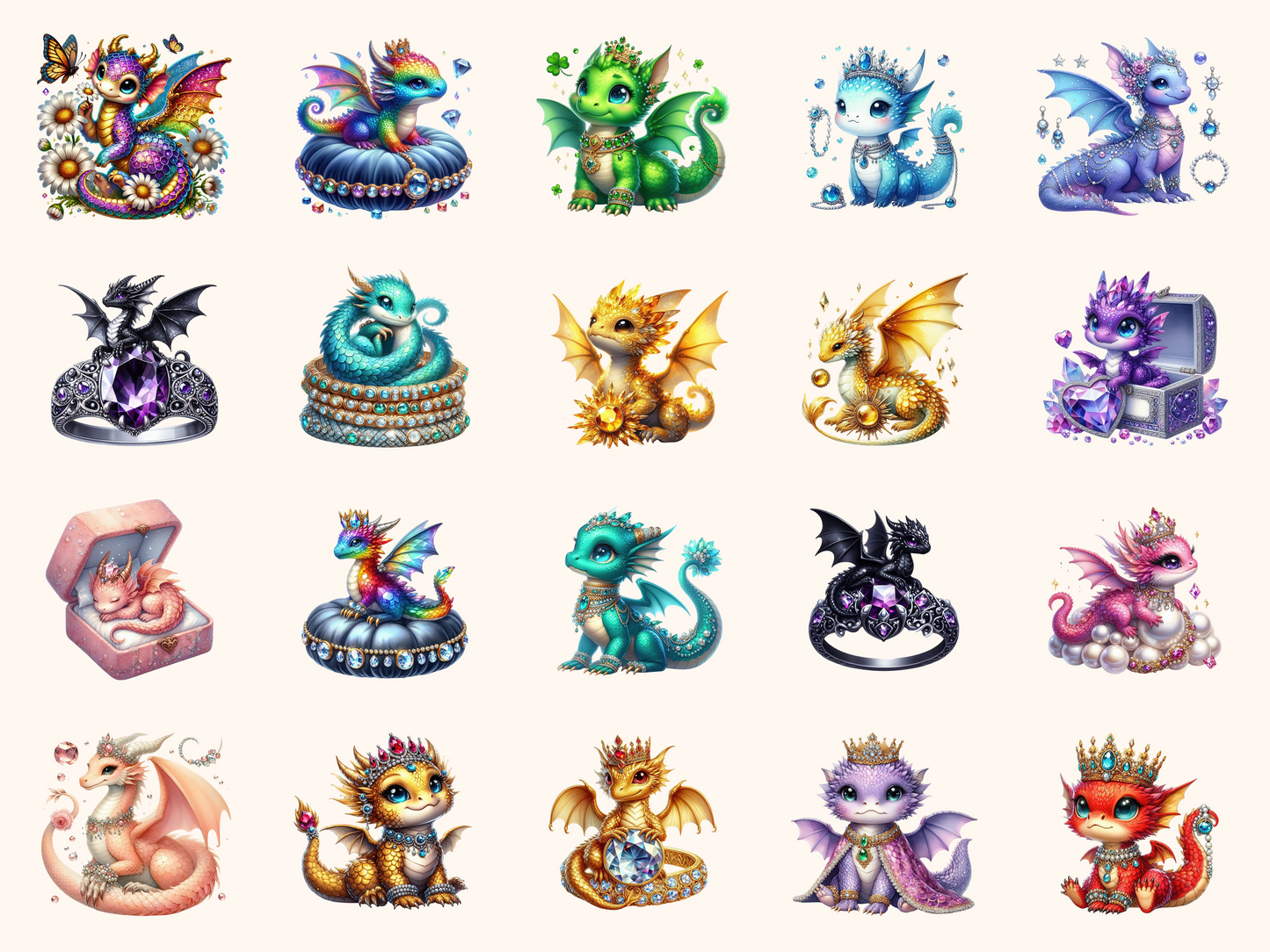 Jewelry Dragons Clipart