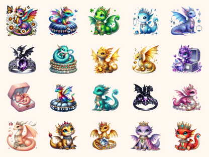 Jewelry Dragons Clipart