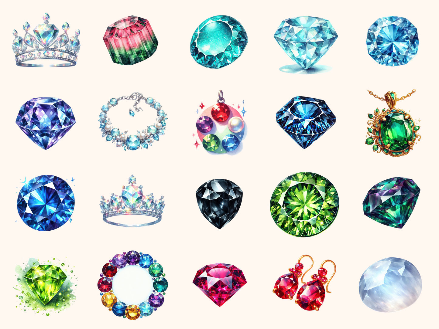 Birthstones Clipart