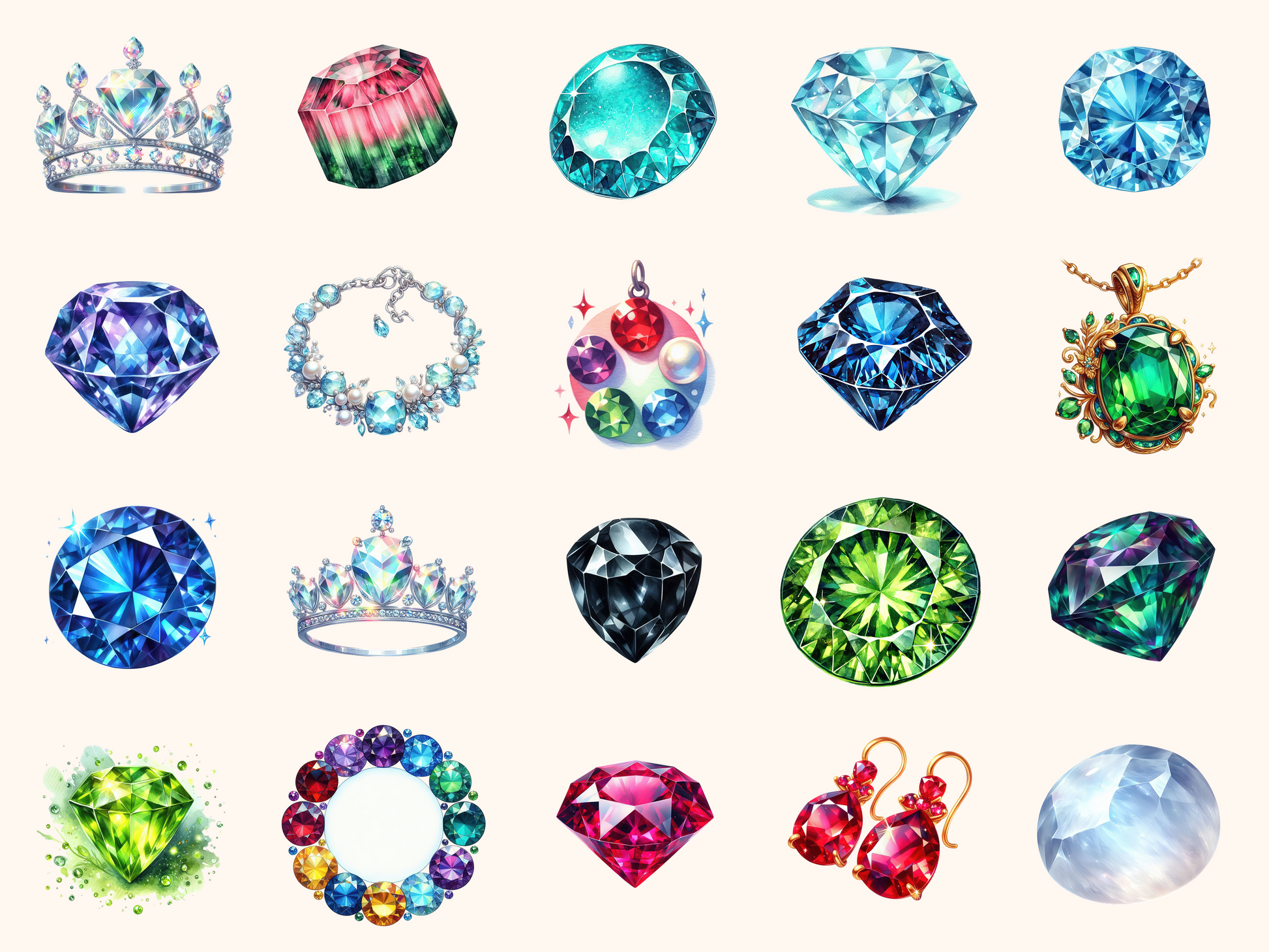 Birthstones Clipart