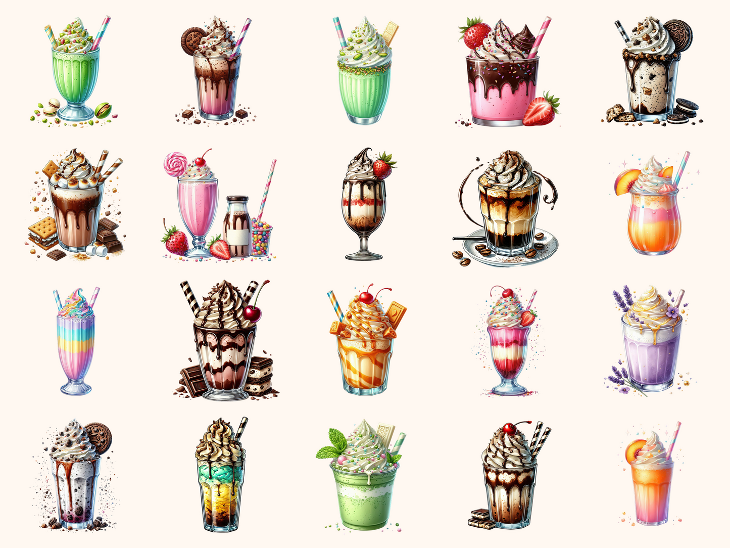 Milkshakes Clipart