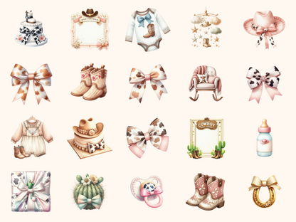 Western Baby Shower Clipart