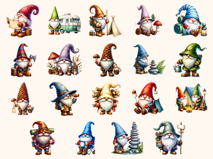 Camping Gnomes Clipart