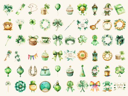 Irish Luck Watercolor Clipart