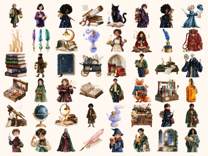 School of Magic Watercolor Clipart