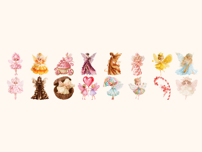 Candy Fairy Watercolor Clipart