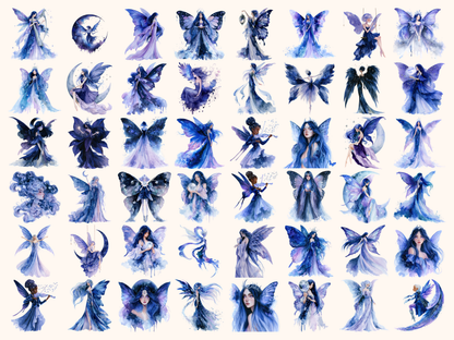 Celestial Fairies Watercolor Clipart