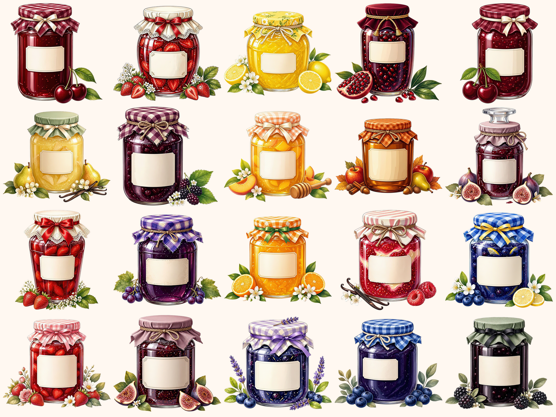 Jam Jars Clipart