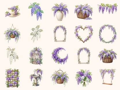 Wisteria Flowers Clipart