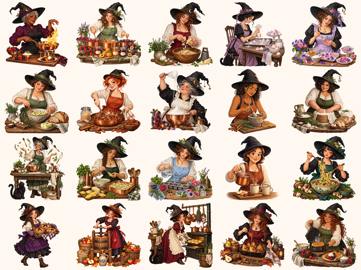 Kitchen Witches Clipart