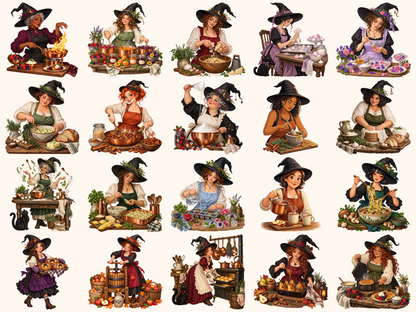 Kitchen Witches Clipart