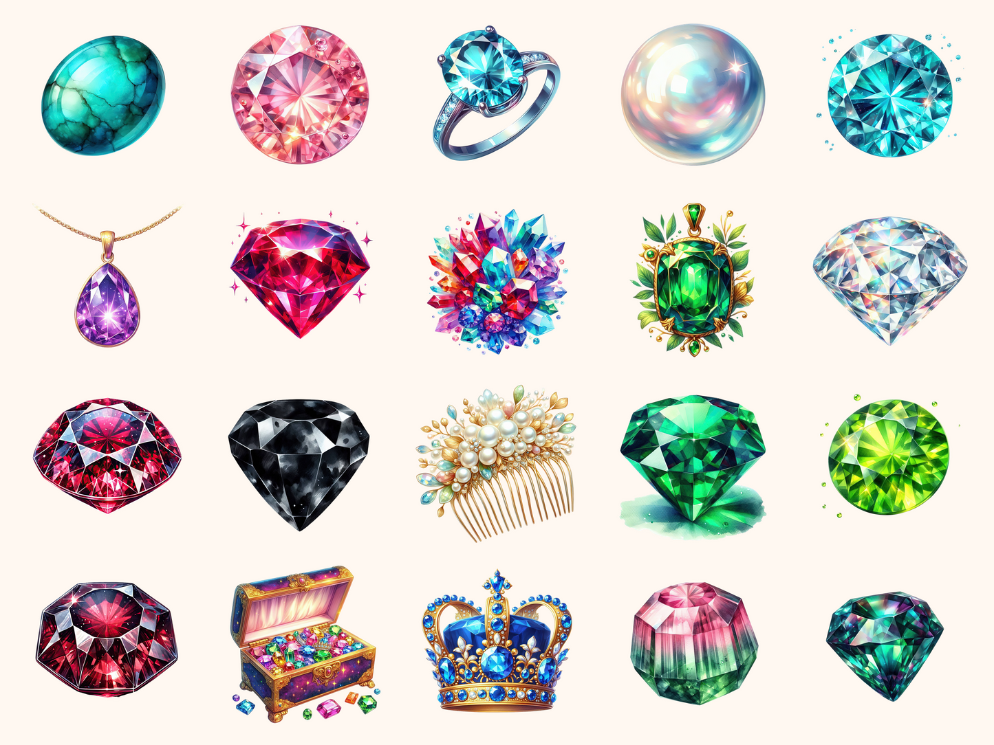 Birthstones Clipart