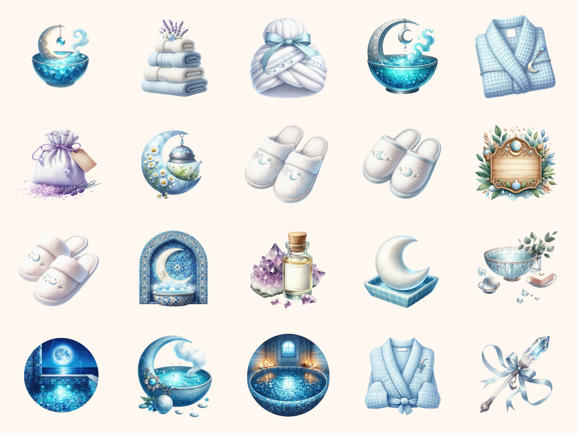 Mystical Spa Retreat Clipart
