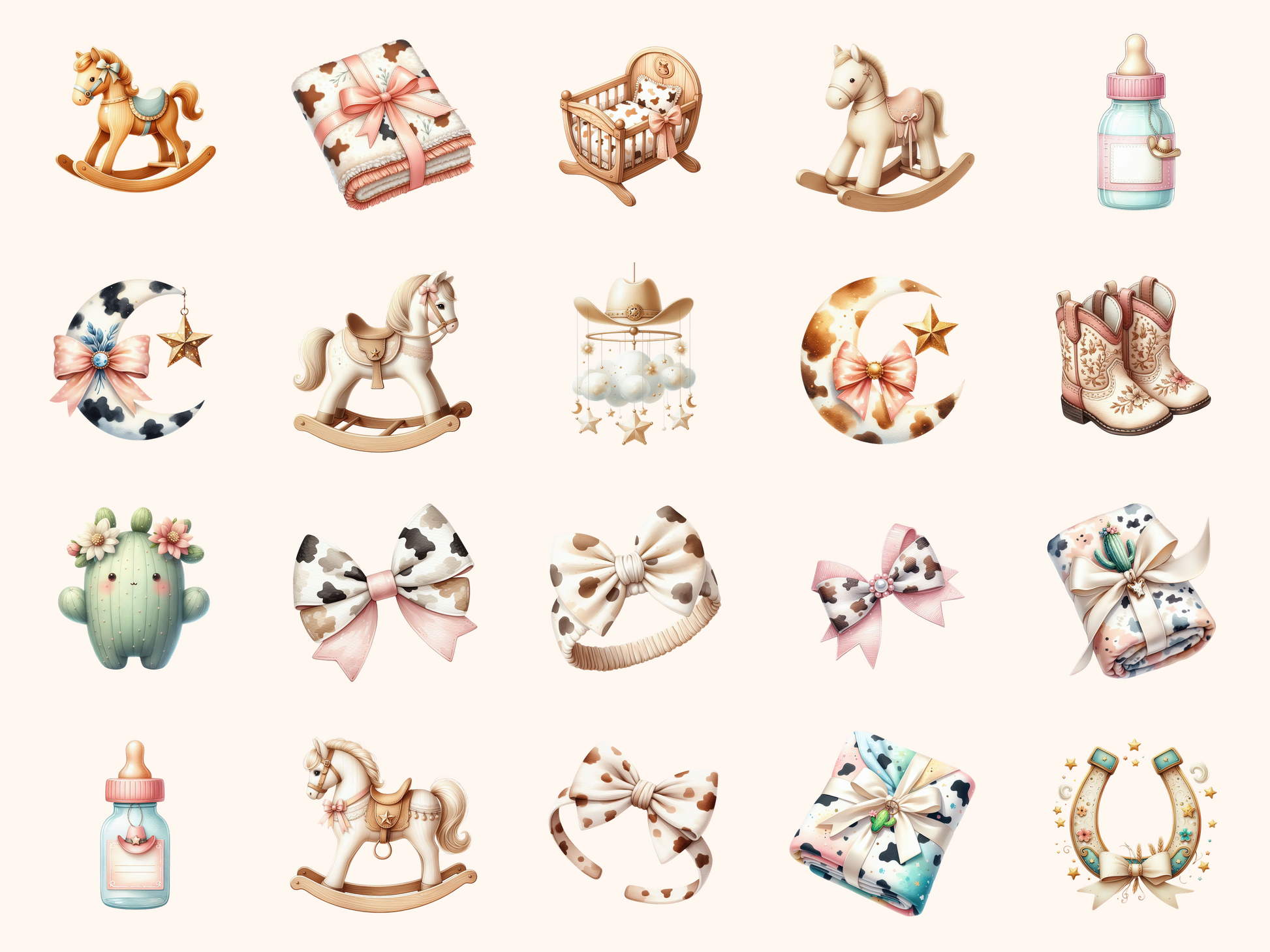 Western Baby Shower Clipart