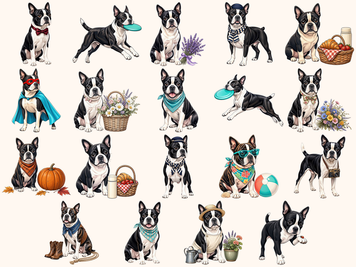 Boston Terriers Clipart