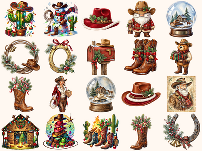 Western Christmas Clipart