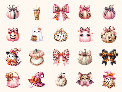 Leopard Coquette Halloween Clipart