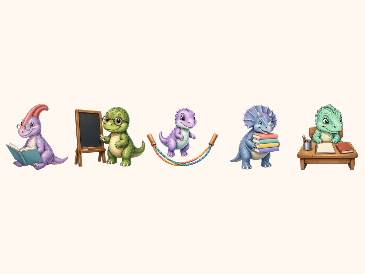 School Dinosaurs Clipart