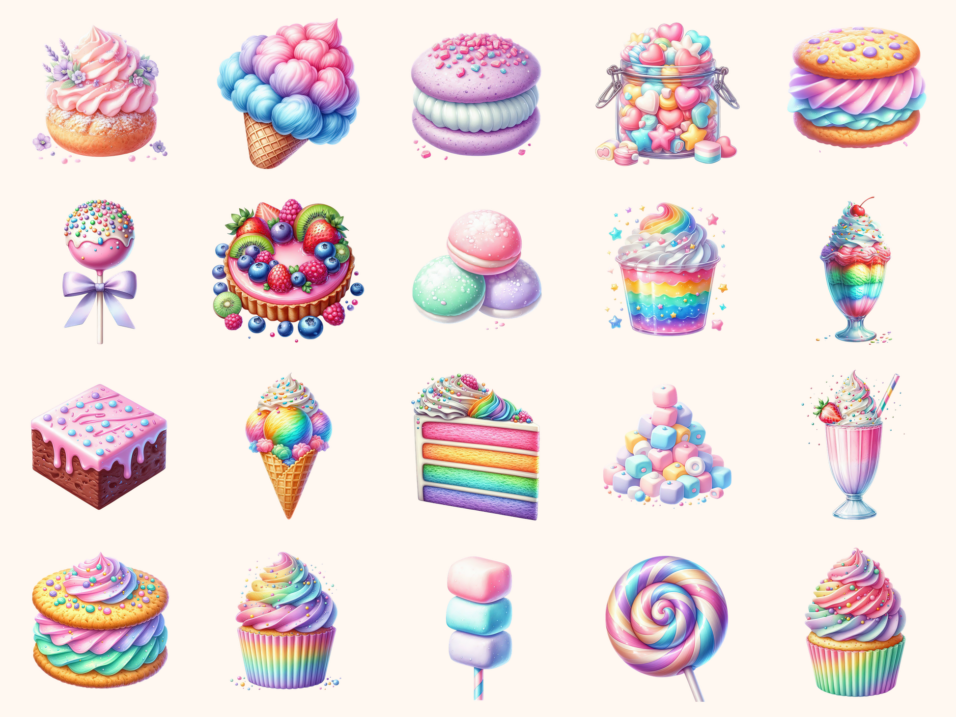 Colorful Sweets Clipart