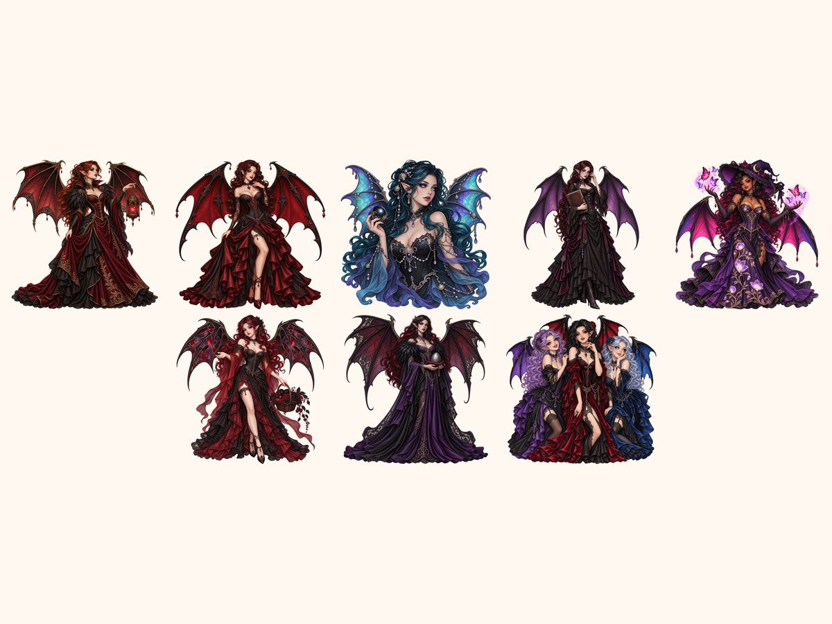 Vampire Witches Clipart — listing preview 7