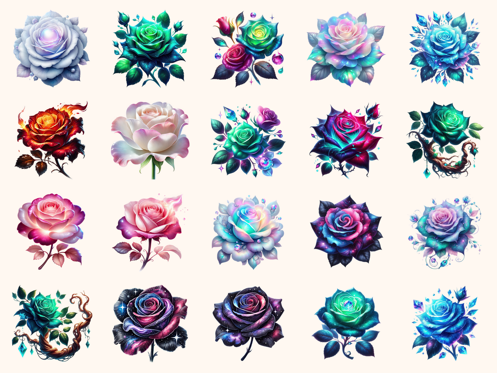 Fantasy Roses Clipart