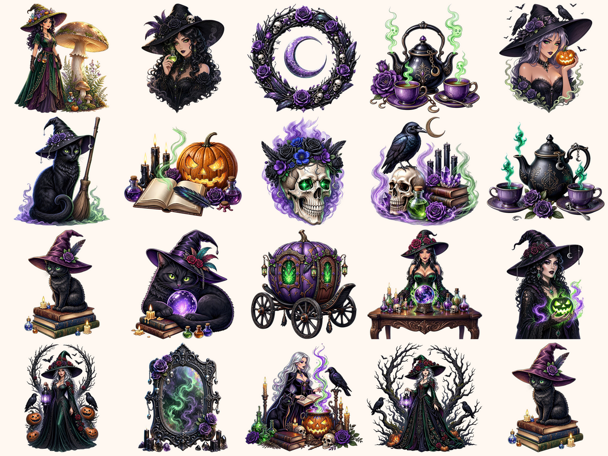 Gothic Witchcraft Clipart