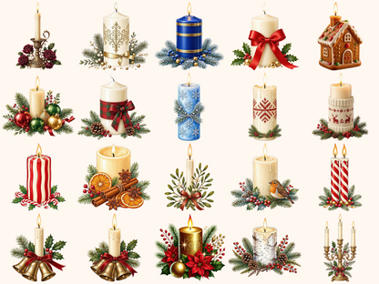Christmas Candles Clipart