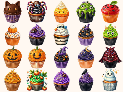 Halloween Cupcakes Clipart