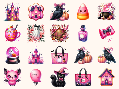 Pink Halloween Clipart
