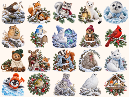 Winter Animals Clipart — listing preview 7