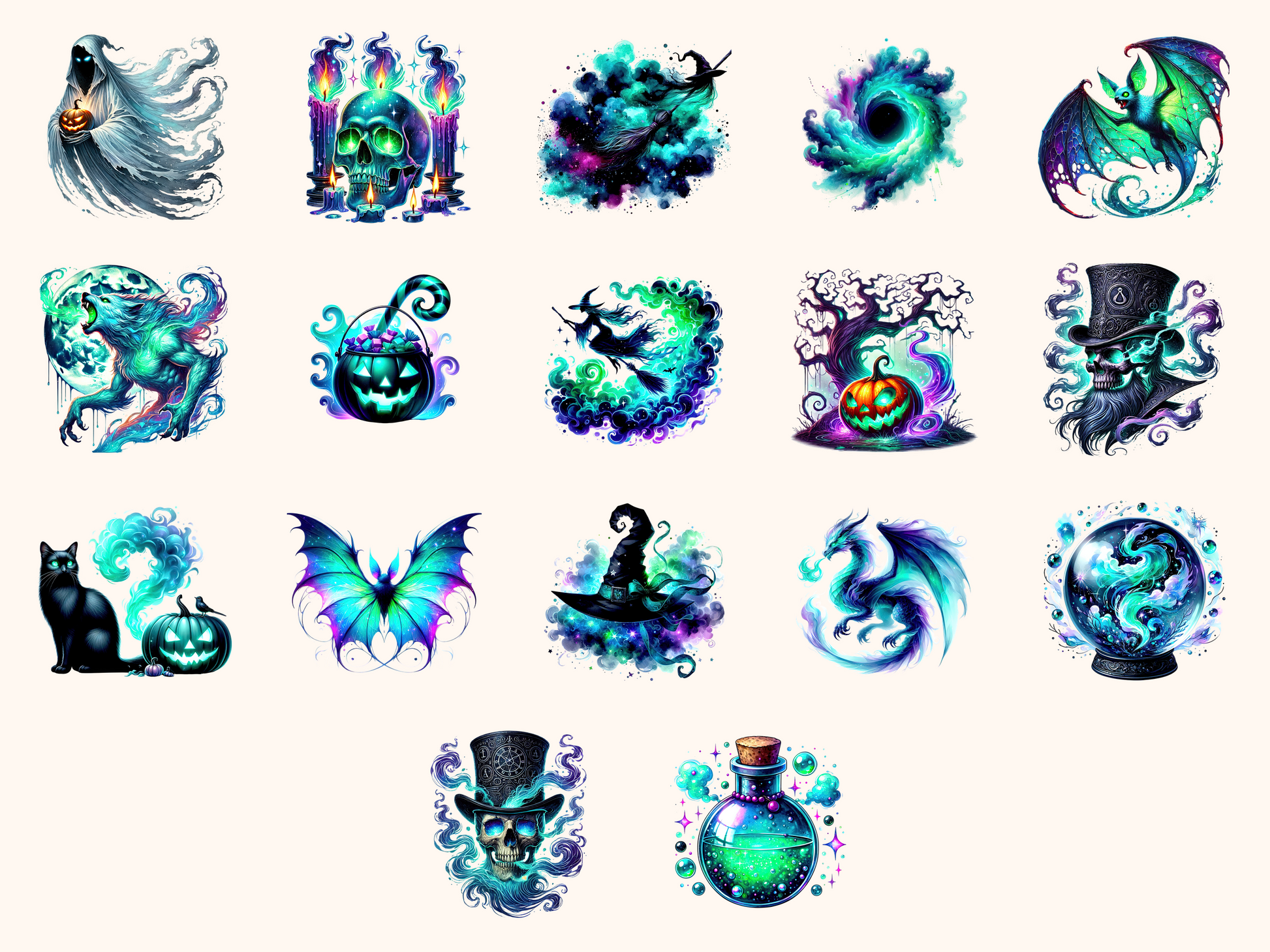 Spectral Halloween Clipart