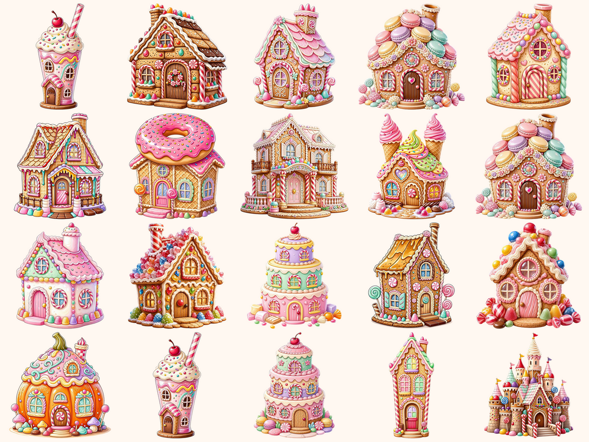 Candy Houses Clipart