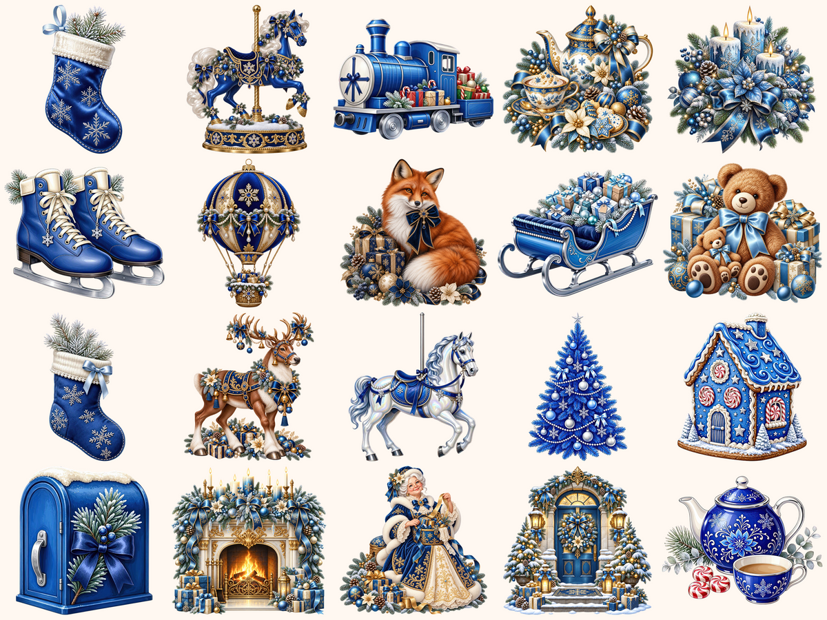 Blue Christmas Clipart