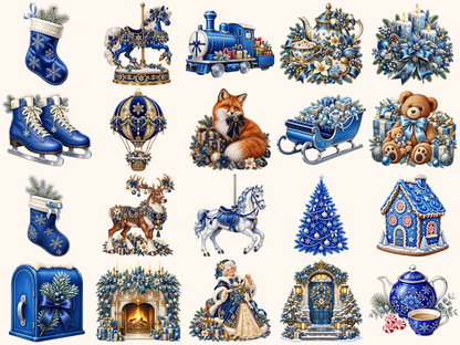Blue Christmas Clipart