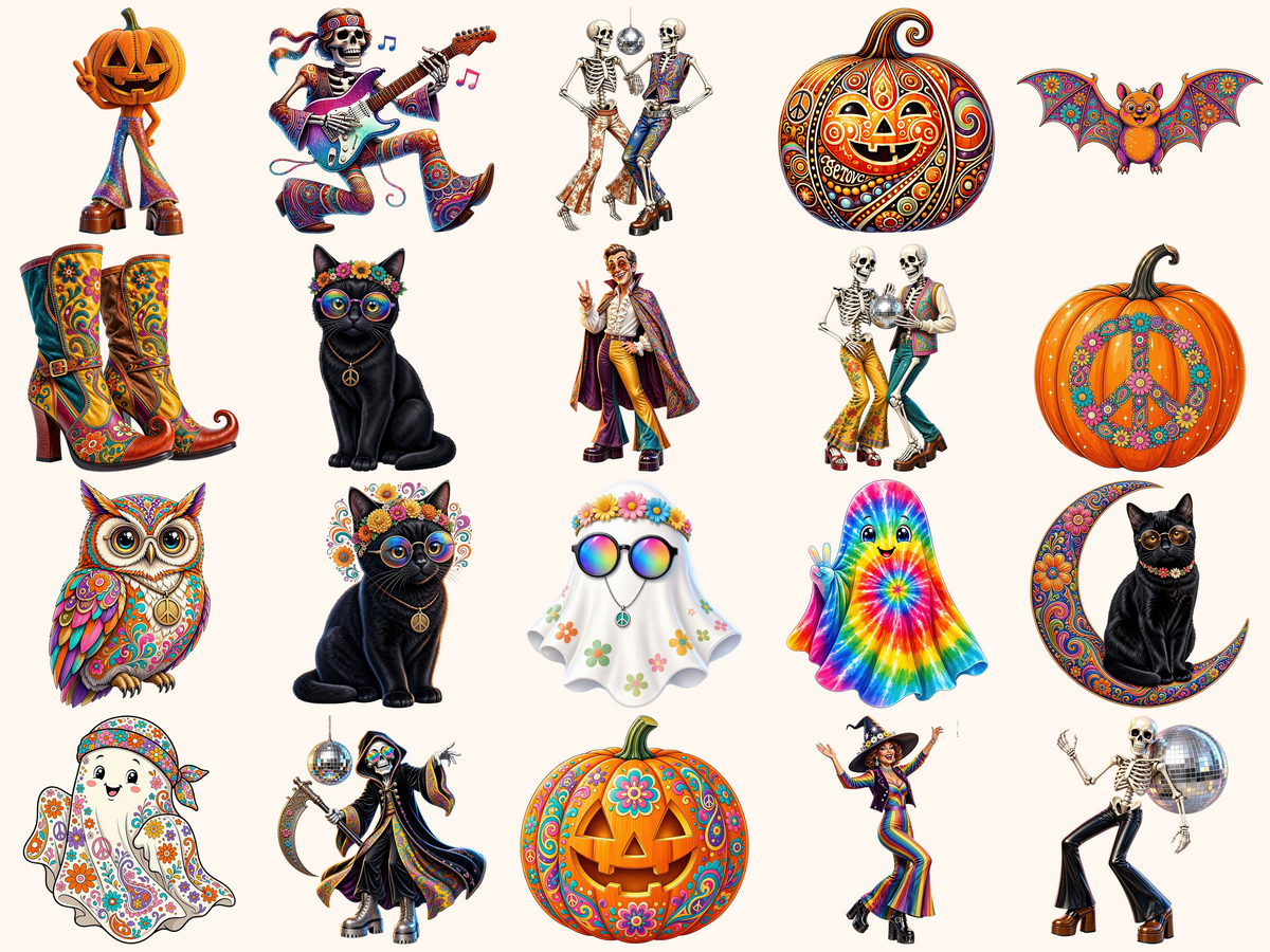 Groovy Halloween Clipart