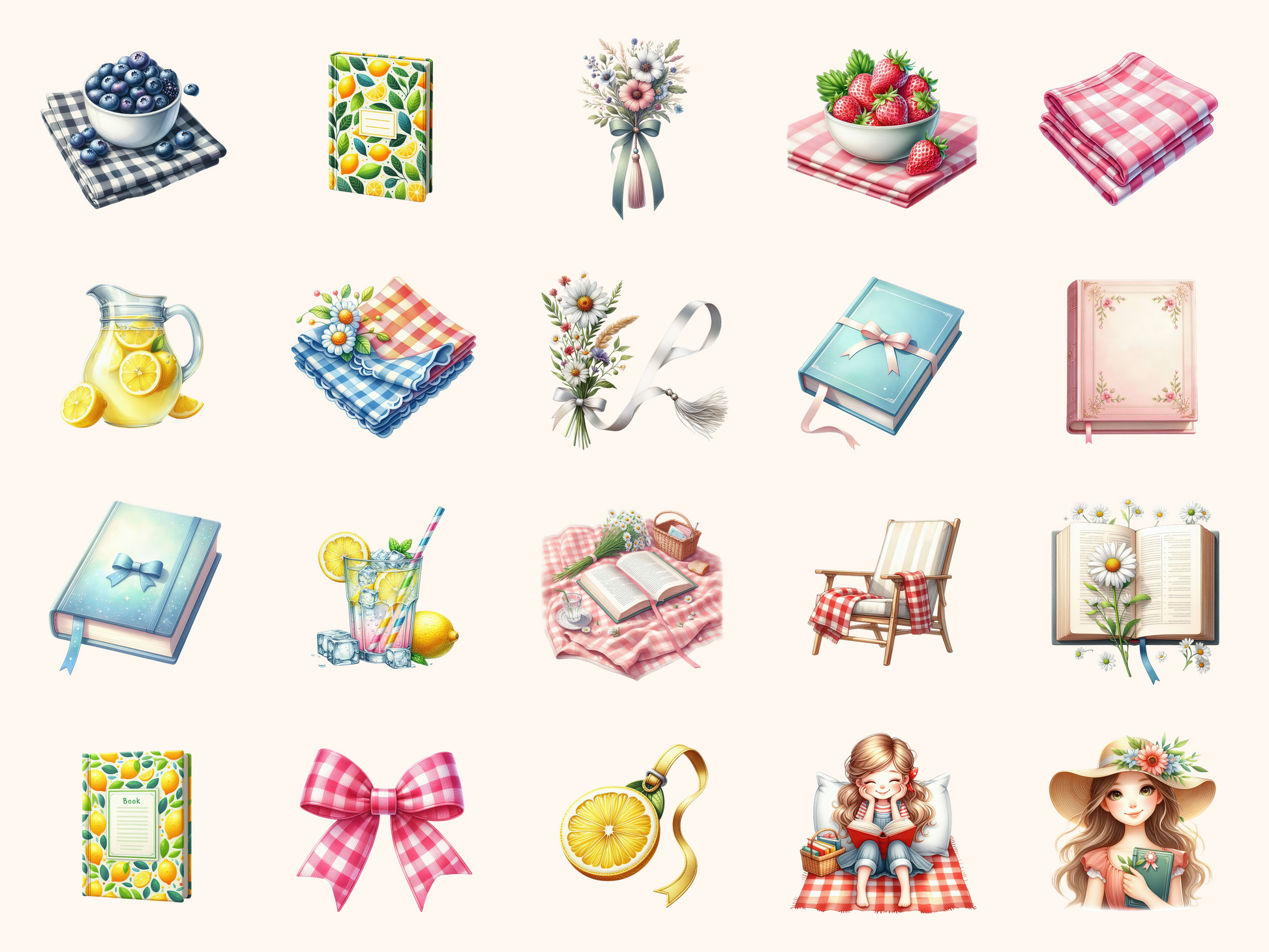 Book Club Picnic Clipart